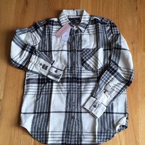 Banana Republic Soft Wash Plaid Flannel Shirt